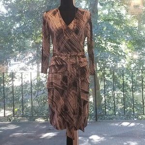 New York & Company Tiered Faux Wrap Dress